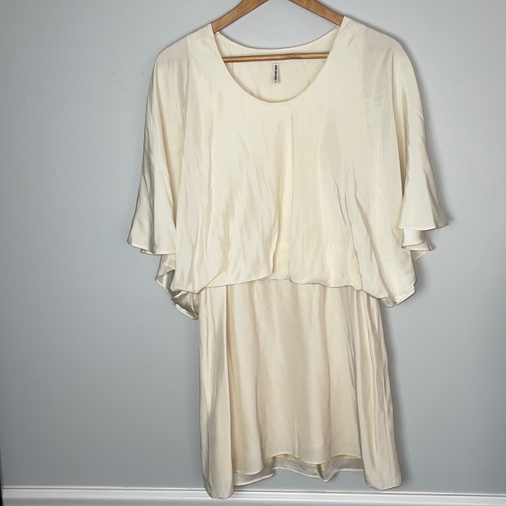Kate + Kass Cream Silk Boulson Dress Small